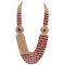 Maroon Pearls Mala With Broaches For Groom 