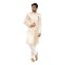 Classy Gold and White Sherwani With Broach