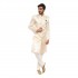 Classy Gold and White Sherwani With Broach