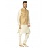 Royal Gold and Of-White Kurta And Jacket