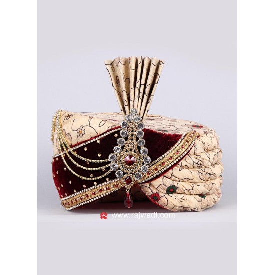 Men’s Textured Wedding Turban For Marriage 