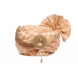 Men’s Brocade Golden Wedding Turban 