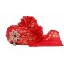 Men’s Red Brocade Broached Wedding Turban 
