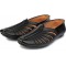 Black Leather Jutti Loafer For Men