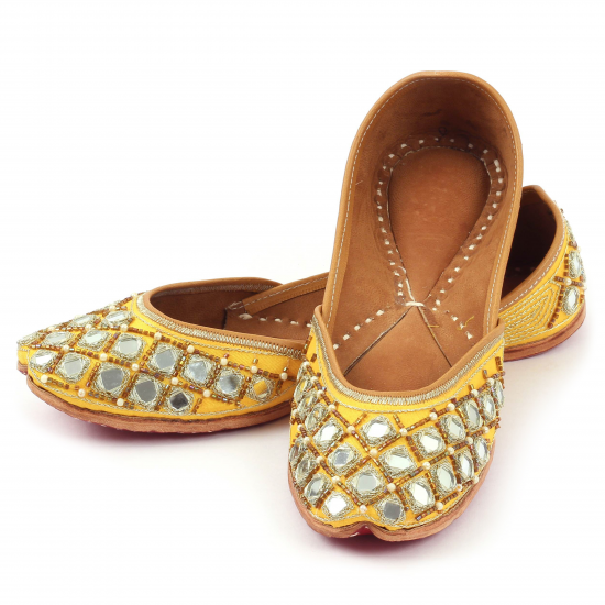Charming Sequence Yellow Jutti For Women