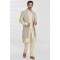 Self-Textured Silk Indo-Western Jacket Set 