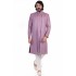 Posh Purple Silk Indo-Western Jacket Kurta Set